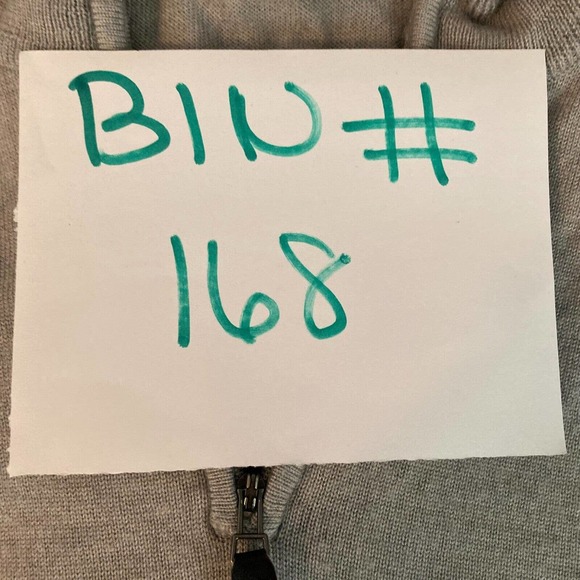 Jos. A Bank Sweater Mens Sz XXL Gray Merino Wool 1/4 Zip Pullover Lightweight - Picture 7 of 7